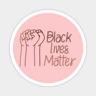 black lives matter with fists Magnet